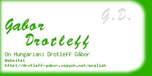 gabor drotleff business card